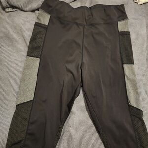 SHEIN Curve Black and Gray Leggings